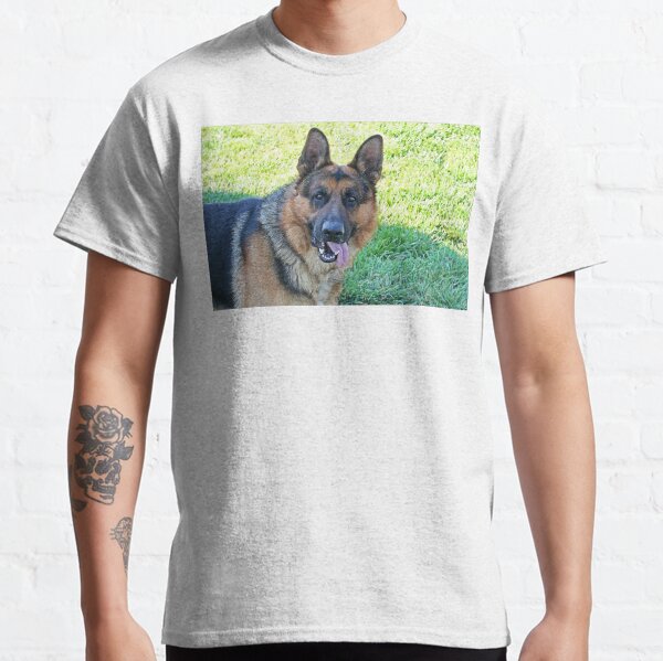 German Shepherd Dog With Tongue Out Classic T-Shirt