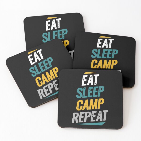 Item preview, Eat Sleep Camp Repeat Hiking and Camping designed and sold by Go-Fun.