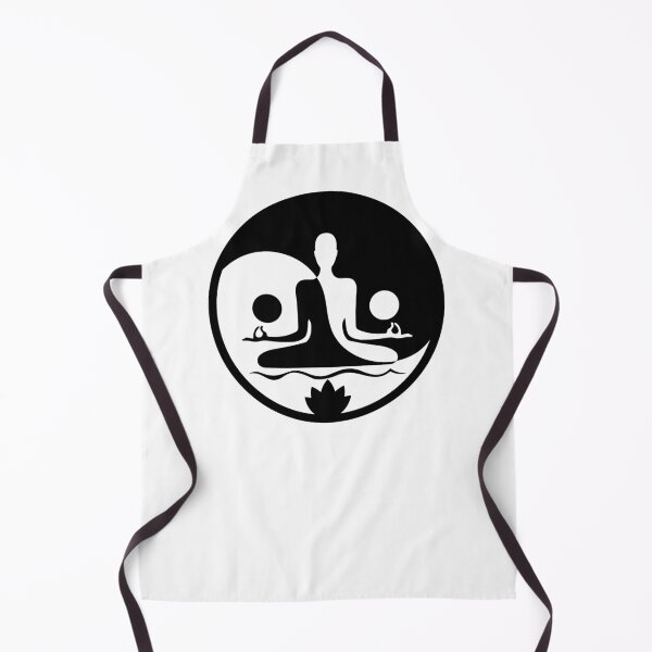 Item preview, Yin Yang Yoga design, Meditation monk and ficus designed and sold by HipMadeArt.