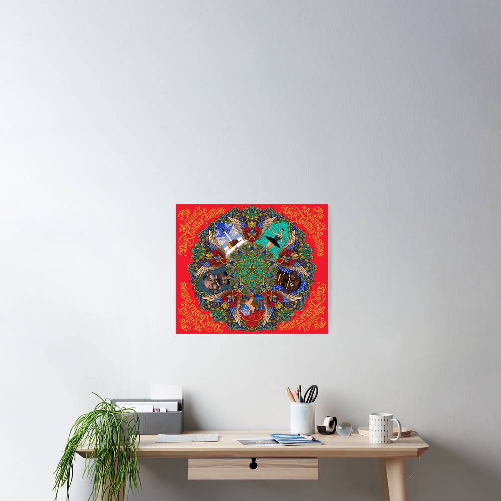 My Beautiful Dark Twisted Fantasy Mandala Poster