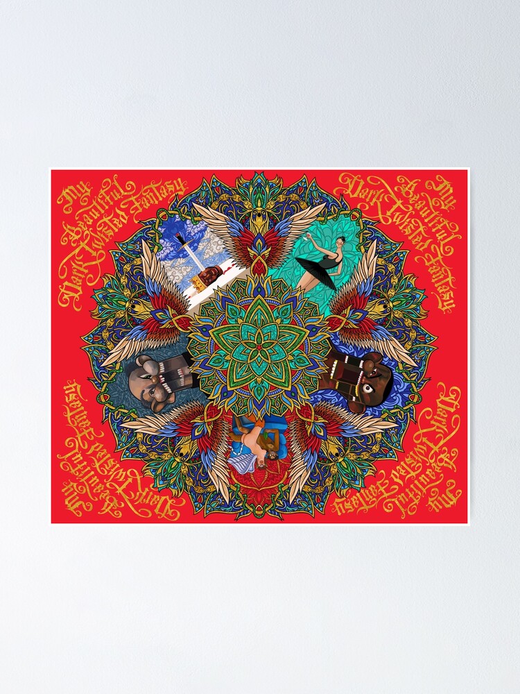 Alternate view of My Beautiful Dark Twisted Fantasy Mandala Poster