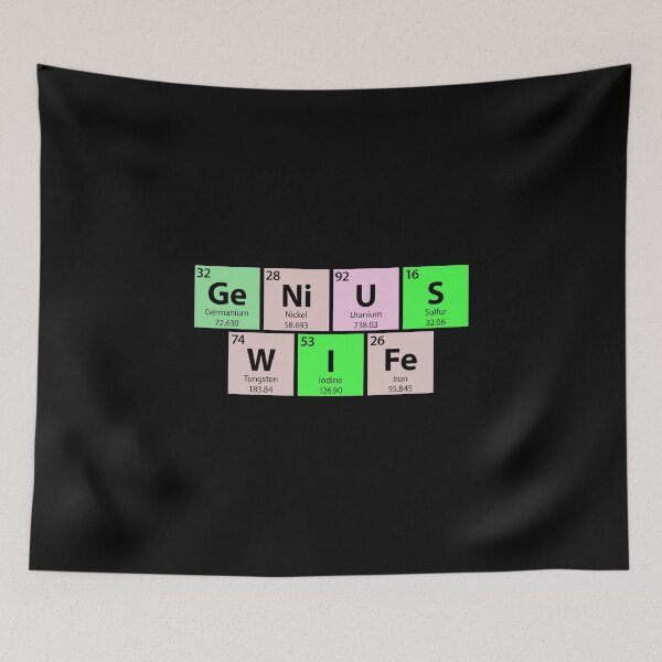 Item preview, Genius Wife Periodic Table designed and sold by Gold Wings Tees.