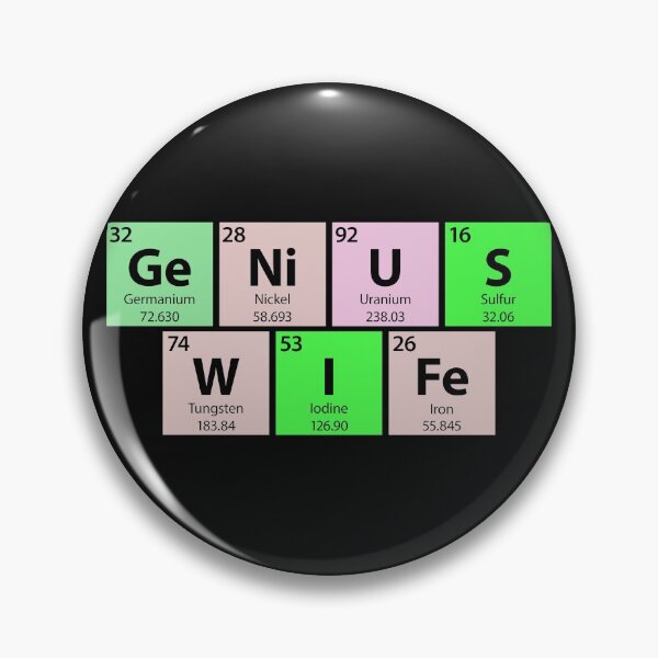 Item preview, Genius Wife Periodic Table designed and sold by Gold Wings Tees.