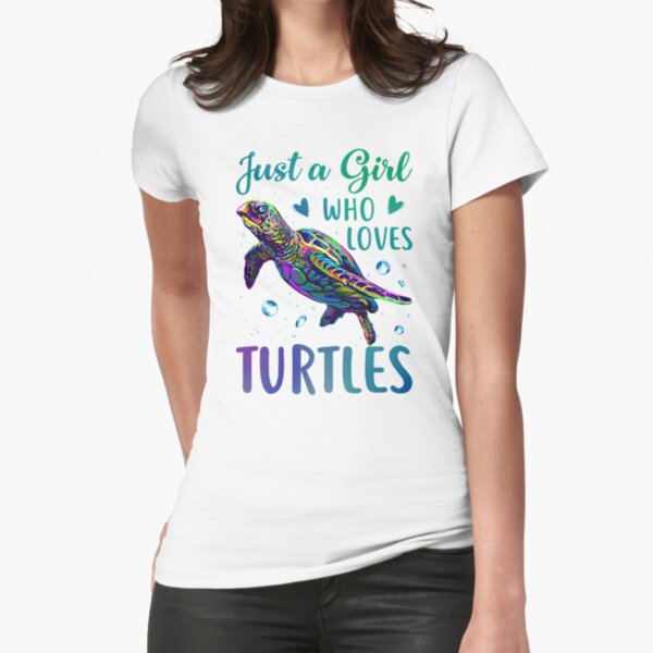 Artikel-Vorschau von Nur ein Mädchen, das Schildkröten Aquarell Meer Ozean Geschenk liebt, designt und verkauft von Best Designer.