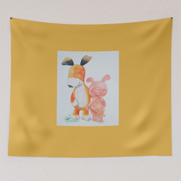 Item preview, Kipper the dog, Arnold the pig and ant. Illustration designed and sold by Emma Evans.