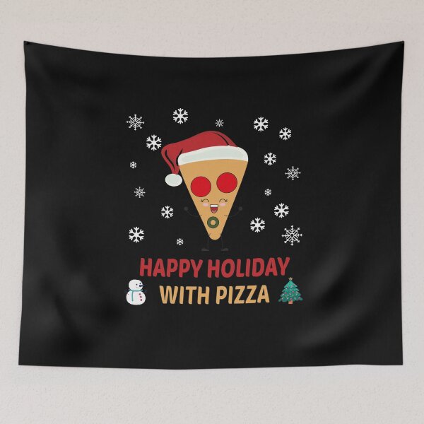 Item preview, Happy Holiday with Pizza designed and sold by MG STORE.