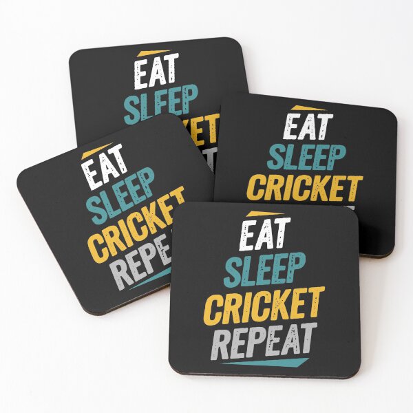 Item preview, Eat Sleep Cricket Repeat Cricket Fans designed and sold by Go-Fun.