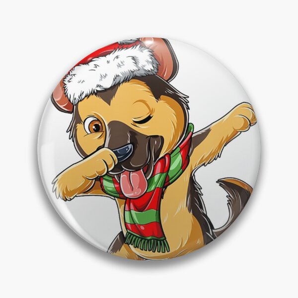 Item preview, TRENDY dabbing German shepherd, cute Christmas dog, funny Christmas German shepard designed and sold by Kharadoodles.