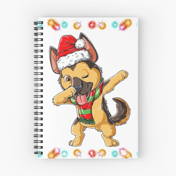 Item preview, TRENDY dabbing German shepherd, cute Christmas dog, funny Christmas German shepard designed and sold by Kharadoodles.