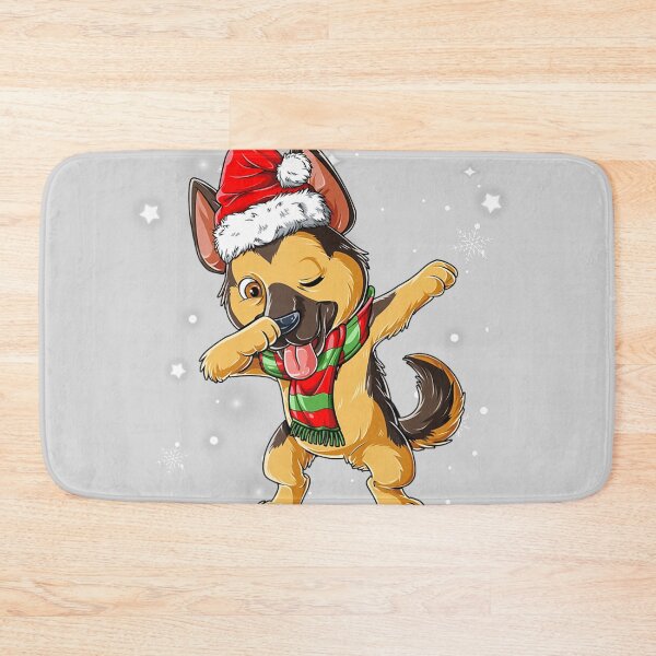 Item preview, TRENDY dabbing German shepherd, cute Christmas dog, funny Christmas German shepard designed and sold by Kharadoodles.