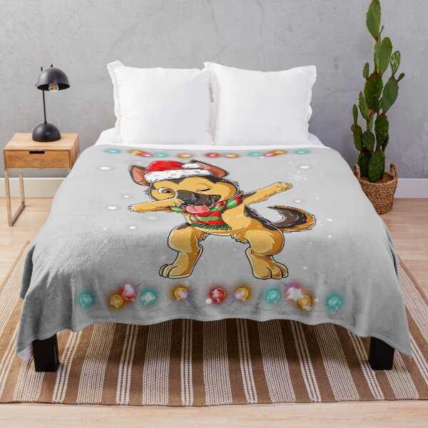 Item preview, TRENDY dabbing German shepherd, cute Christmas dog, funny Christmas German shepard designed and sold by Kharadoodles.