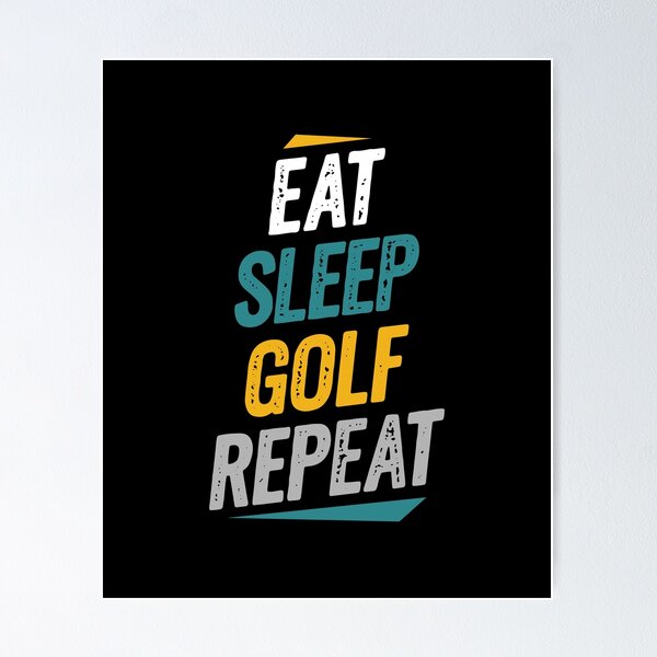 Item preview, Eat Sleep Golf Repeat Golf Fans designed and sold by Go-Fun.