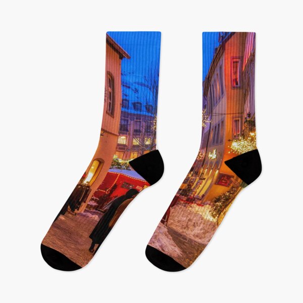 Item preview, Night winter street scene in Bamberg, Germany designed and sold by Travelways.