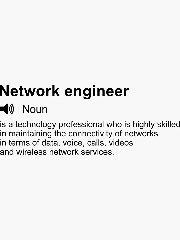 "Funny Network Engineer Definition Gifts" Sticker for Sale by DmcDesign