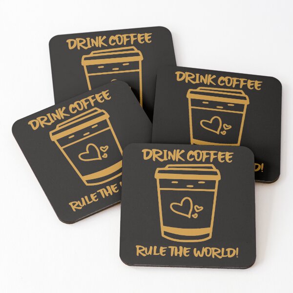 Item preview, Drink Coffee Rule The World Coffee Lover Design designed and sold by davestees506.
