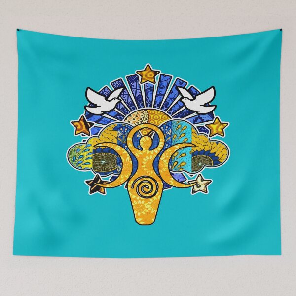 Item preview, Goddess Celestial Sun and Stars designed and sold by artbyomega.
