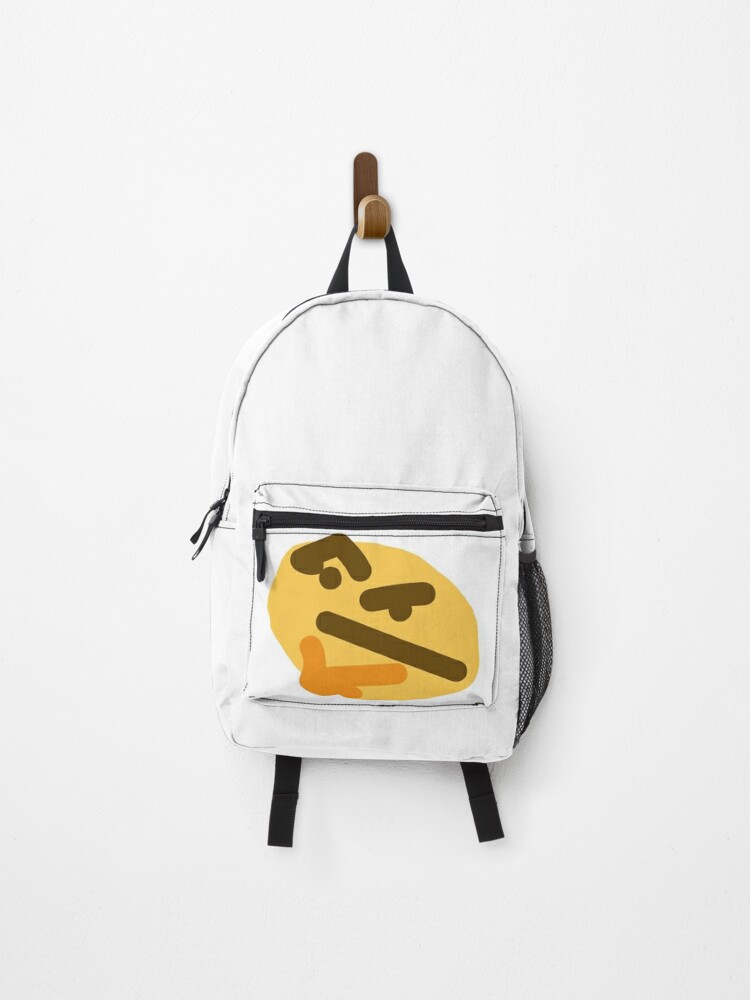 Thinking emoji meme (large) Backpack for Sale by Clean Woods