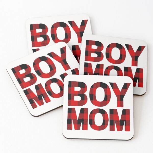 Item preview, Red Buffalo Plaid Print Boy Mom designed and sold by EdenLiving.