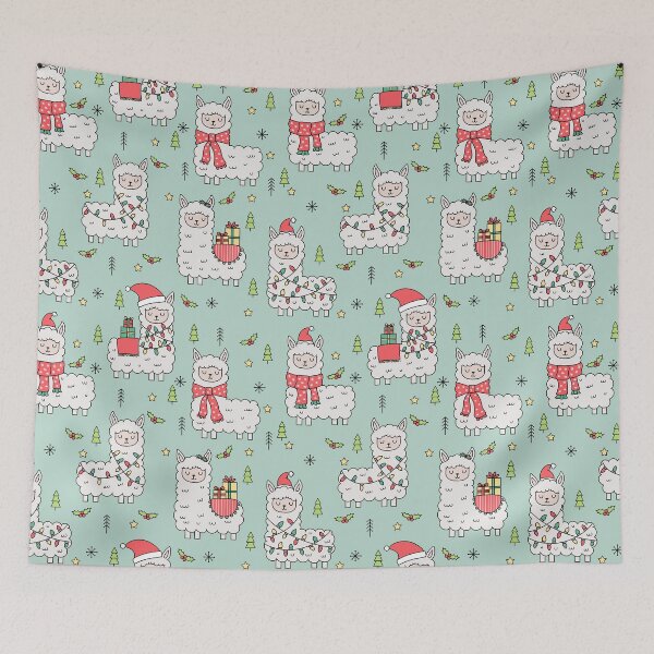 Item preview, Christmas Holiday Llamas  designed and sold by jamiemaher15.
