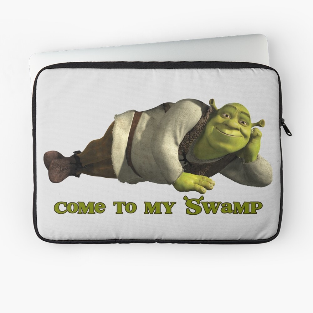 Shrek on the Croc Laptop Sleeve for Sale by apollosale