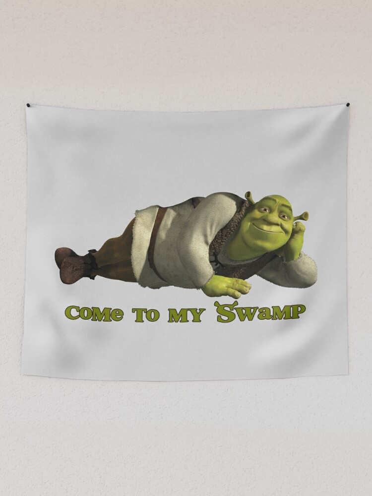 Shrek Get Out of My Swamp Meme Funny Wall Tapestry