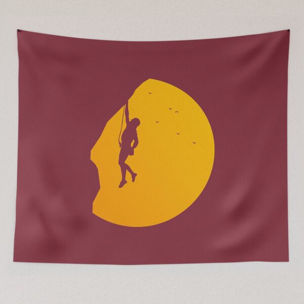 Item preview, Sunset Silhouette Outdoor Rock Climbing Design designed and sold by Seth's Tees.