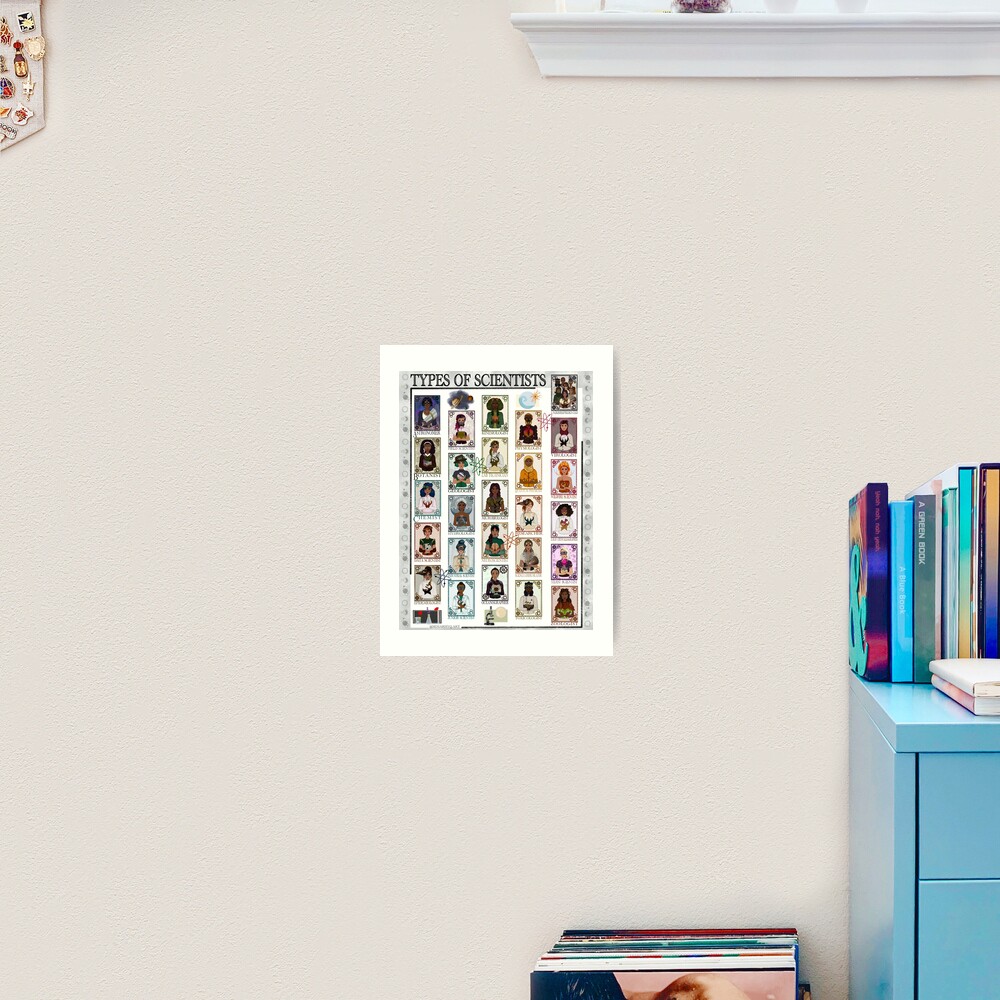 ABC's Types of Scientists Poster Art Print