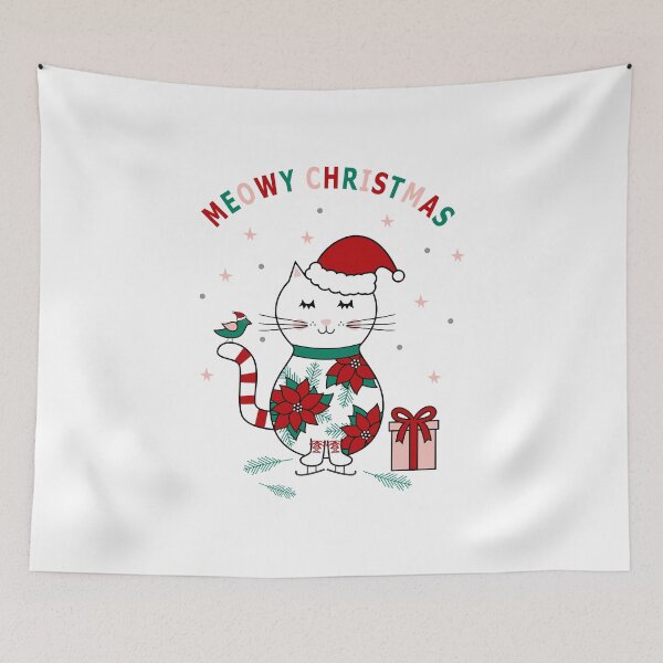 Item preview, Meowy Christmas Kitty Skater designed and sold by CoralFoxDesigns.