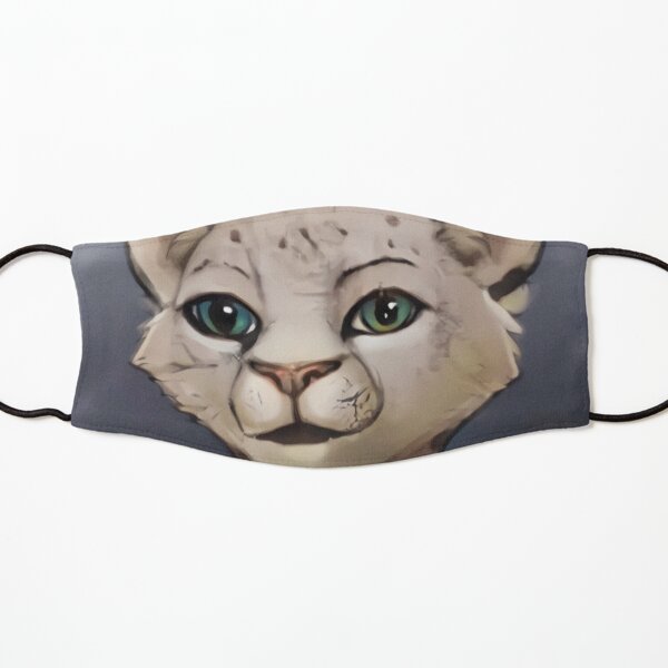 Female White Lion Furry Portrait Kids Mask