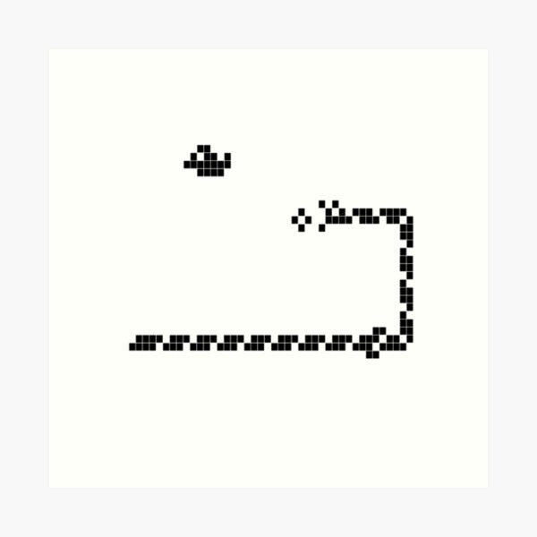 Google Snake Pixel Game | Art Print