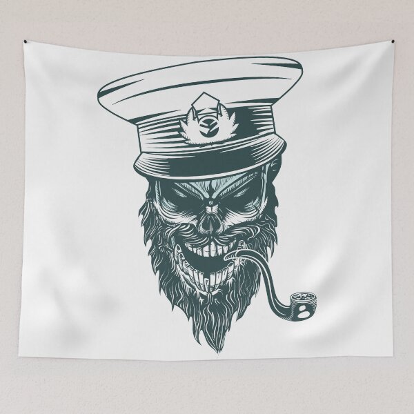 Item preview, Captain Skull with a pipe designed and sold by kalud-zoldyck.