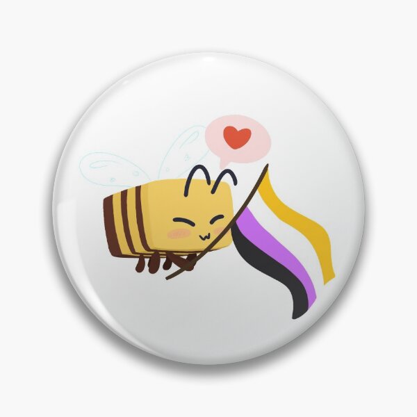 Artikelvorschau, Minecraft Nicht-binäre Pride Bee entworfen und verkauft von SoupinSpace.