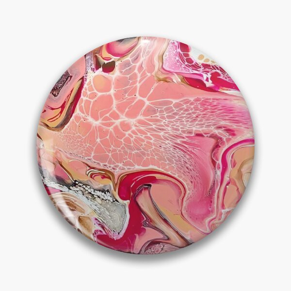 Item preview, Beautiful Flower Garden Inspired Magenta and Brown Abstract Fluid Art Painting designed and sold by CrystalCoast.