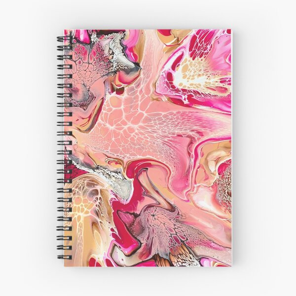 Item preview, Beautiful Flower Garden Inspired Magenta and Brown Abstract Fluid Art Painting designed and sold by CrystalCoast.