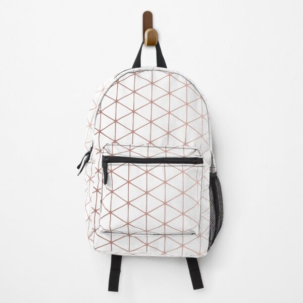 Item preview, White Triangles & Rose Gold Details Pattern designed and sold by ClaudiaGrosso.
