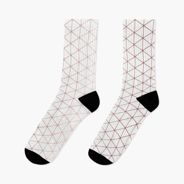 Item preview, White Triangles & Rose Gold Details Pattern designed and sold by ClaudiaGrosso.