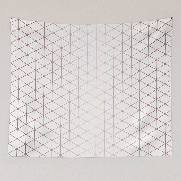 Item preview, White Triangles & Rose Gold Details Pattern designed and sold by ClaudiaGrosso.