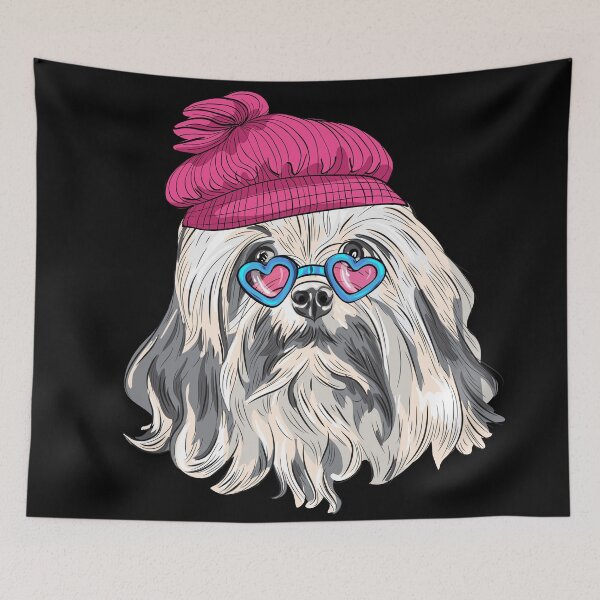 Item preview, Funny lowchen dog wearing sunglasses and a hat designed and sold by kalud-zoldyck.