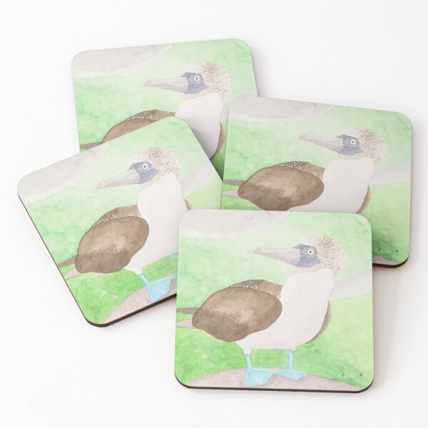 Item preview, Blue Footed Booby watercolor painting wildlife designed and sold by TheWaterBirds.