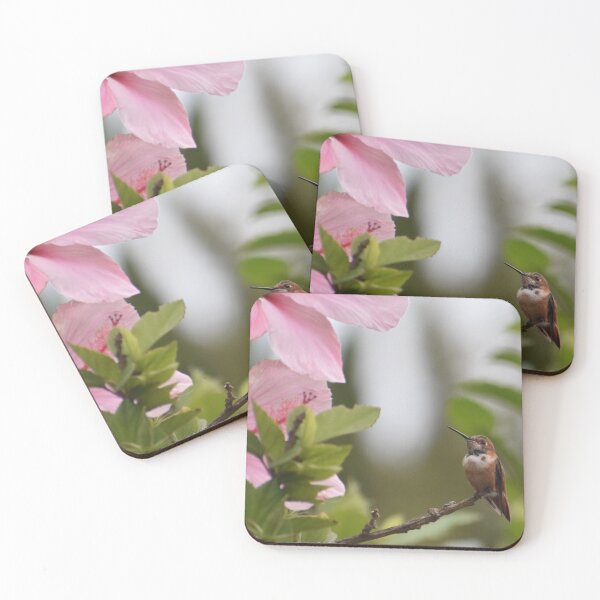 Item preview, Hummingbird And Pink Hibiscus Flower Photo By Concetta Ellis designed and sold by concettaellis.