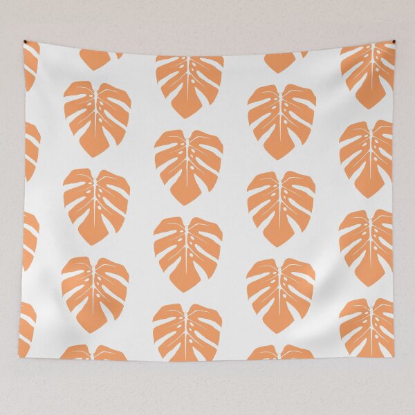 Item preview, Peach Monstera Leaf designed and sold by Ally Gracie.