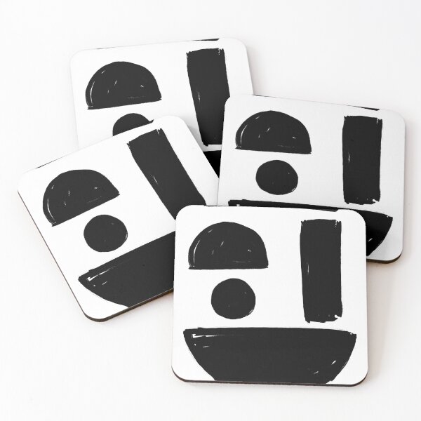 Item preview, Geometry Black Abstract Shapes designed and sold by trajeado14.