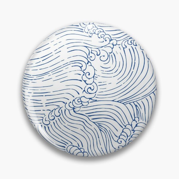 Item preview, Japanese Blue Waves, Old Asian Style Art designed and sold by Polishthestone.