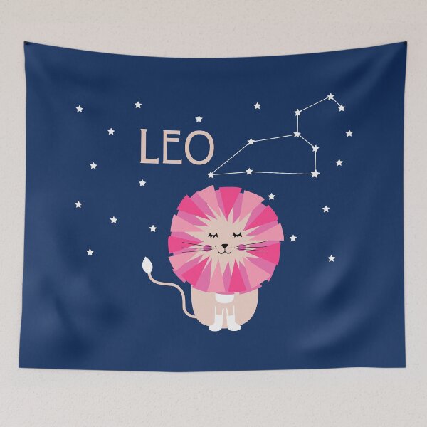 Item preview, Zodiac Sign Leo the Pink Lion designed and sold by CoralFoxDesigns.
