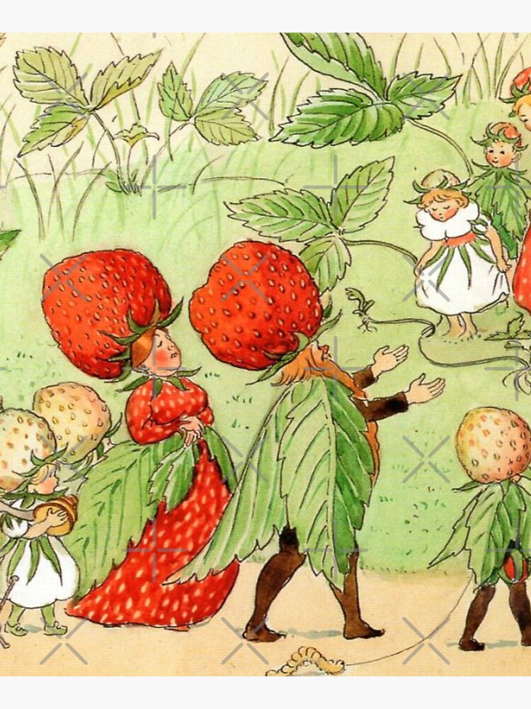 The Strawberry Family” by Elsa Beskow Tote Bag for Sale by SistarSprkls | Redbubble