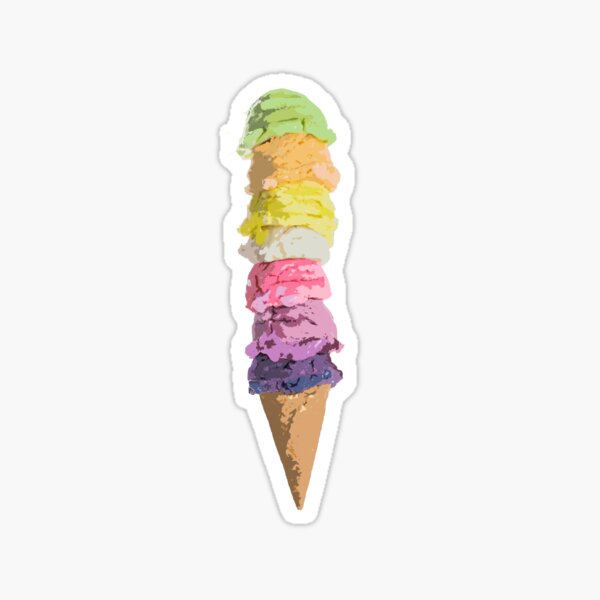 Item preview, rainbow ice cream designed and sold by Katee-Maynee.