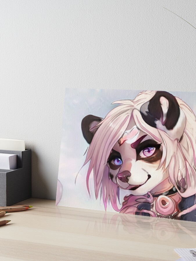 Bandit Wolf Female Fursona Art Board Print for Sale by OBKDesigns