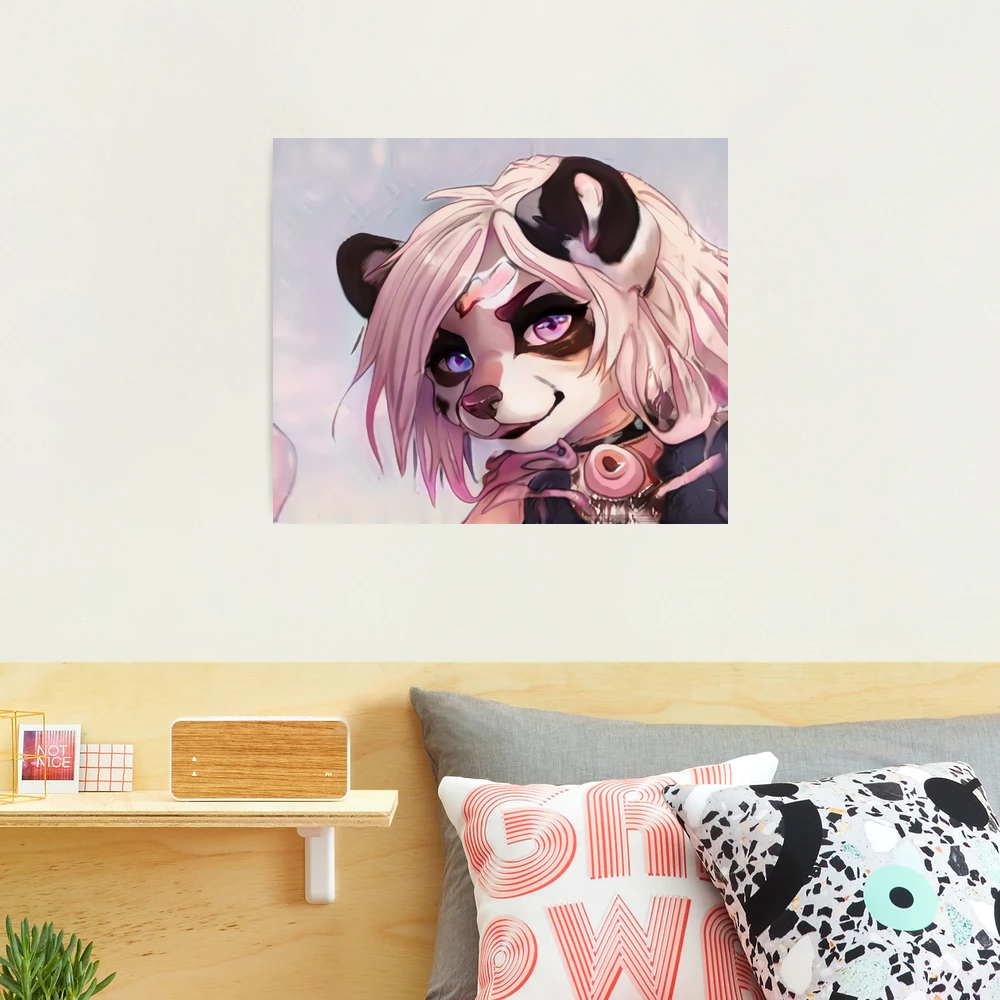 Bandit Wolf Female Fursona Art Board Print for Sale by OBKDesigns