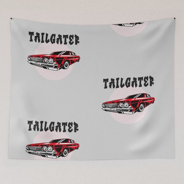 Item preview, Tailgater Red Cartoon Lowrider Hot Rod designed and sold by Mustard Prophet.