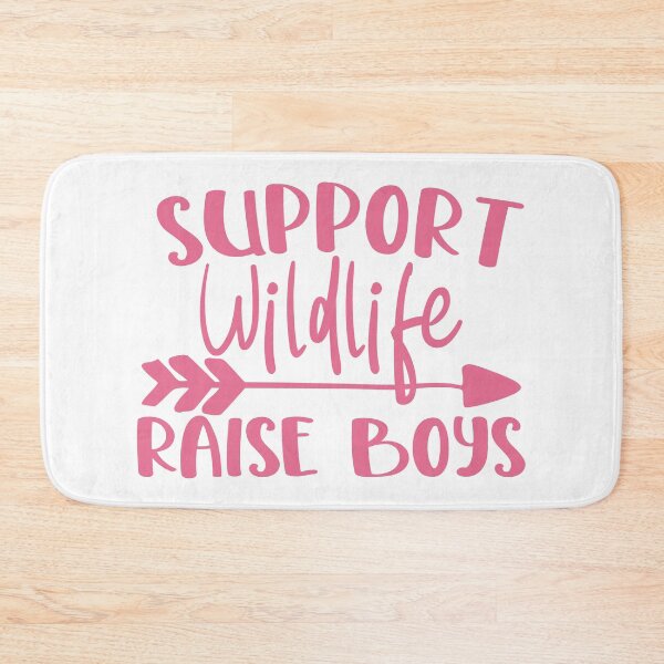 Item preview, support wildlife - raise boys - pink and white background designed and sold by Kinisis.